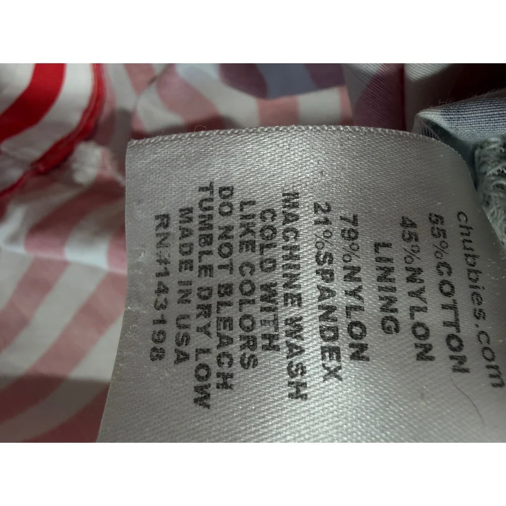 Chubbies Swim Trunks Mens Small USA Flag Stars Stripes Made in USA Pockets